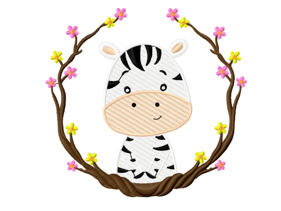 Cute Safari Zebra Frame Embroidery Review