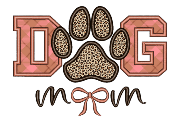 Dog Mom Applique Design Review for Merch
