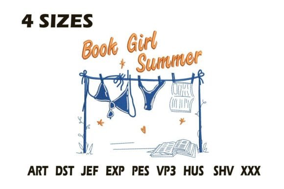 Review: Book Girl Summer Embroidery Design