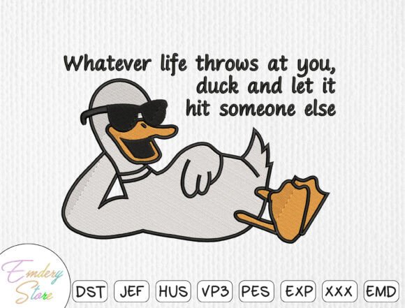 Review: Funny Duck Quote Embroidery Design