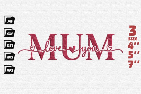 Review: Love You Mum Embroidery for Boutique Sweatshirts