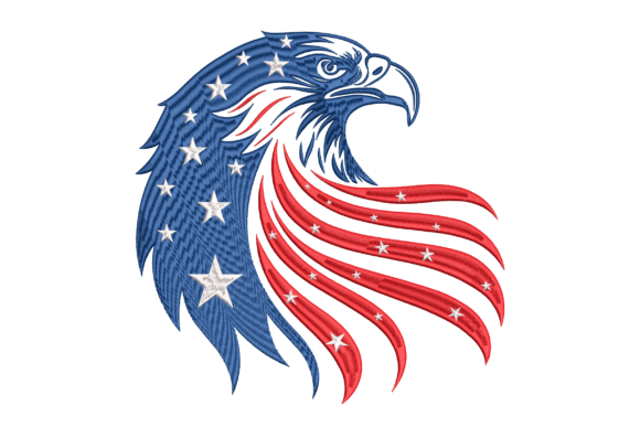 Review: Patriotic Eagle Flag Embroidery Design