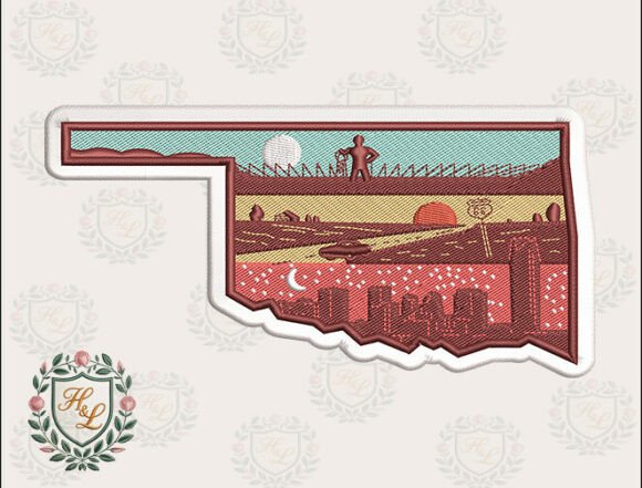 Reviewing Layers of Oklahoma Embroidery Files