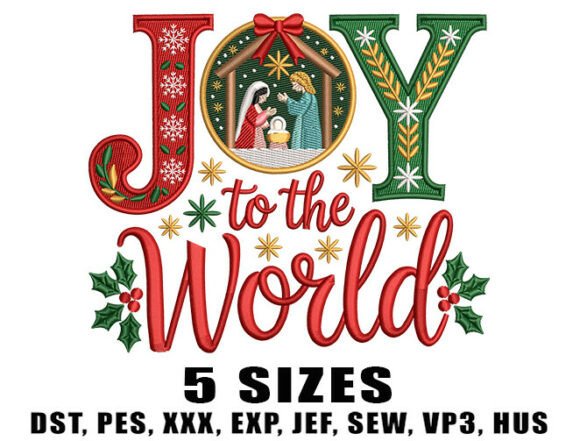 Reviewing the Joy Christmas Scene Embroidery Design