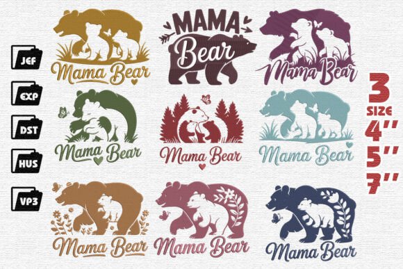 Reviewing the Mama Bear Set Embroidery for Real Projects