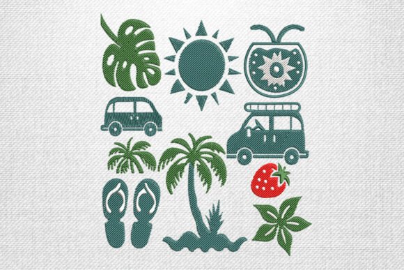 Tropical Summer Icon Embroidery Set Review